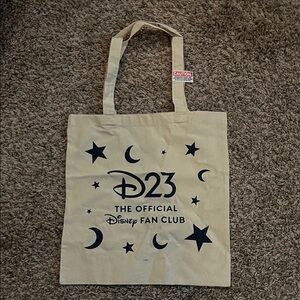 Disney D23 Cream Tote with Navy Design